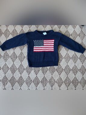 4T Vintage Barrel Brand Americana 100% Cotton Made in USA sweater